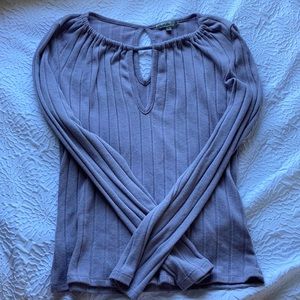 ribbed long sleave top